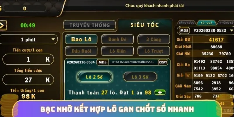 Bạc nhớ kết hợp lô gan chốt số nhanh
