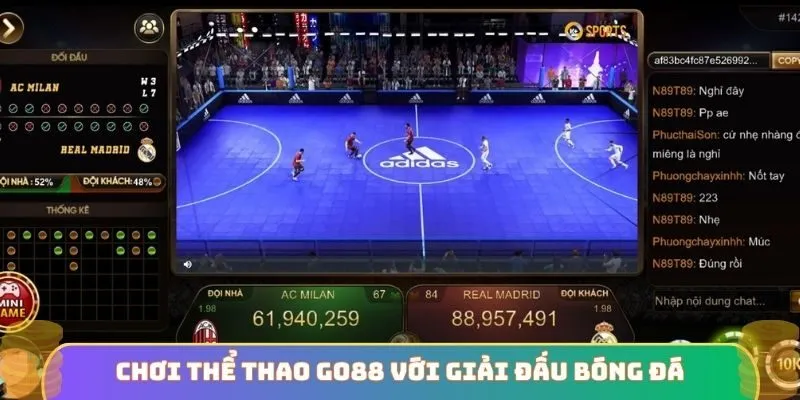 Chơi thể thao GO88 với giải đấu bóng đá